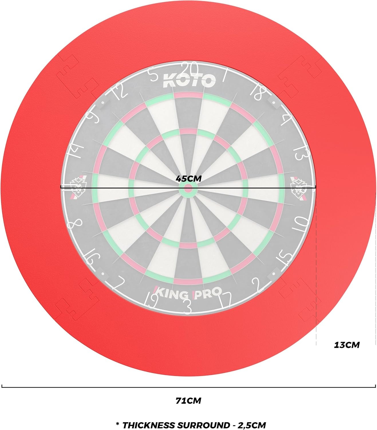 Dartbord Surround Zwart 4-delig - 59% Korting!