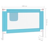 vidaXL Bedhekje Blauw (100x25 cm) - 45% Korting