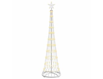 vidaXL LED Kerstboom Warmwit - 190cm - 55% Korting!