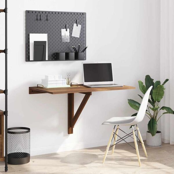 Wandtafel Inklapbaar Bruineiken 100x60cm (81% Korting)