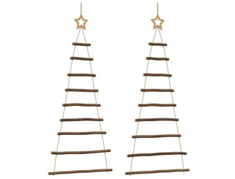 Hangende Kerstbomen met Topsterren (2 stuks) - 59% Korting!