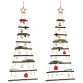 Hangende Kerstbomen met Topsterren (2 stuks) - 59% Korting!