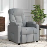 vidaXL Massagestoel Stof Lichtgrijs - 61% Korting!