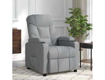 vidaXL Massagestoel Stof Lichtgrijs - 61% Korting!