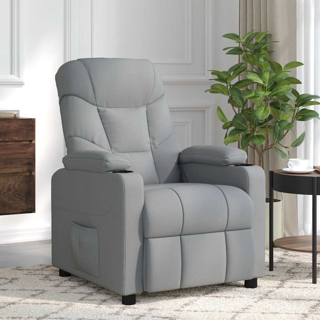 vidaXL Massagestoel Stof Lichtgrijs - 61% Korting!