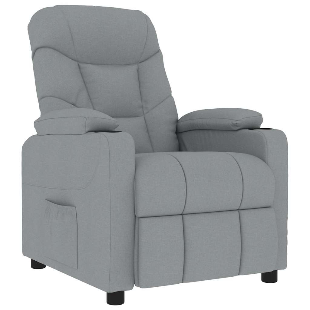 vidaXL Massagestoel Stof Lichtgrijs - 61% Korting!