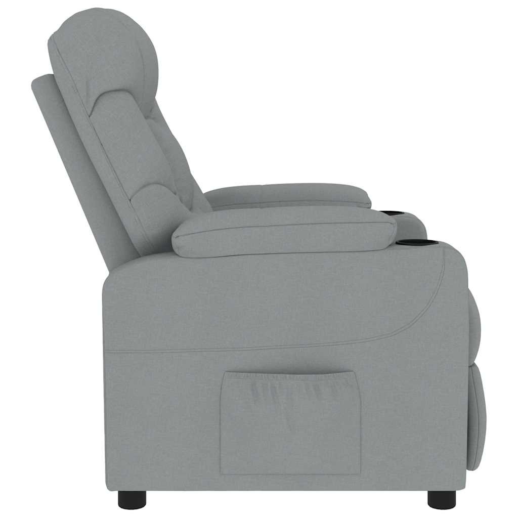 vidaXL Massagestoel Stof Lichtgrijs - 61% Korting!