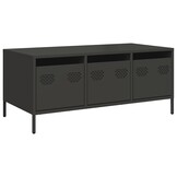 Industriële Salontafel Staal Zwart - 61% Korting