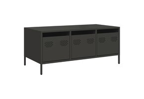 vidaXL Salontafel Zwart Staal - 52% Korting