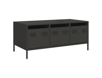 Industriële Salontafel Staal Zwart - 61% Korting