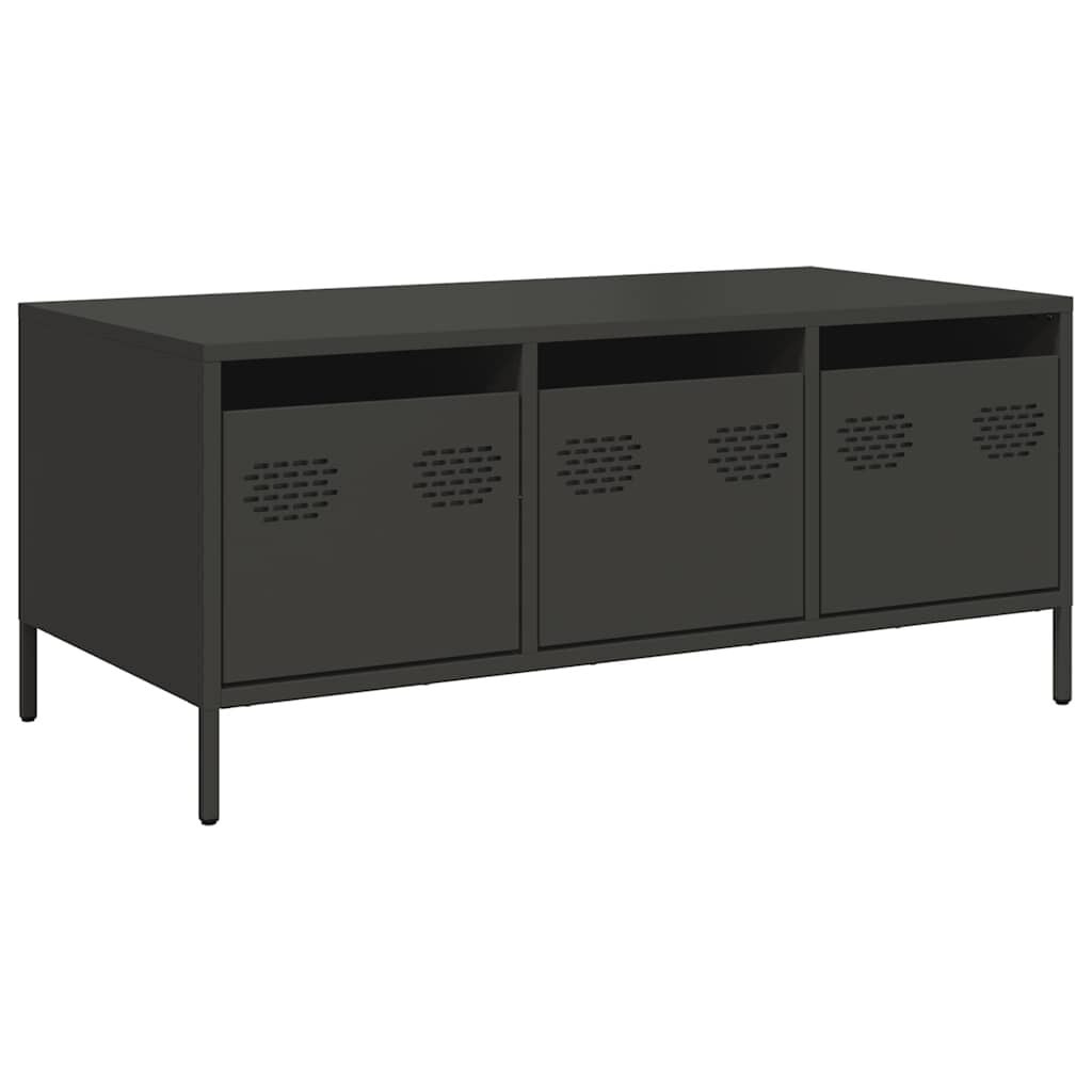Industriële Salontafel Staal Zwart - 61% Korting