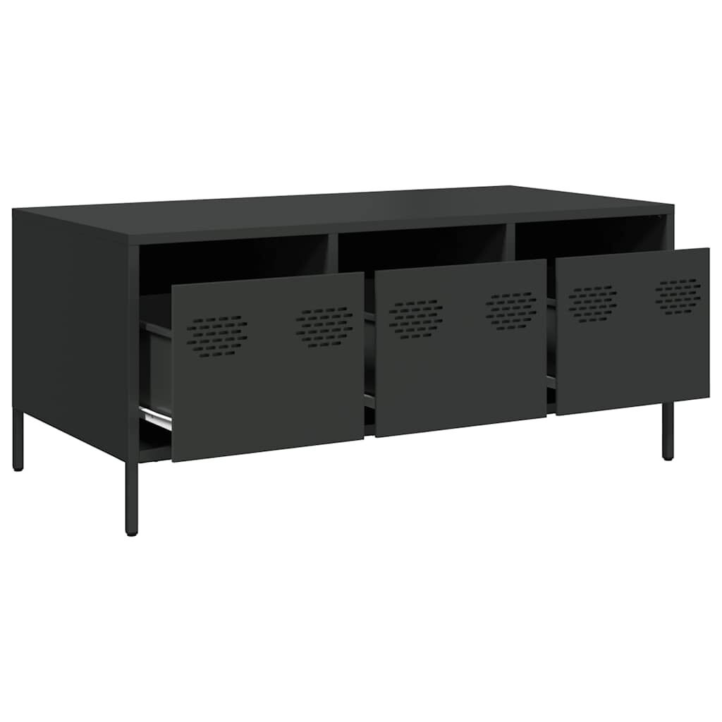 Industriële Salontafel Staal Zwart - 61% Korting