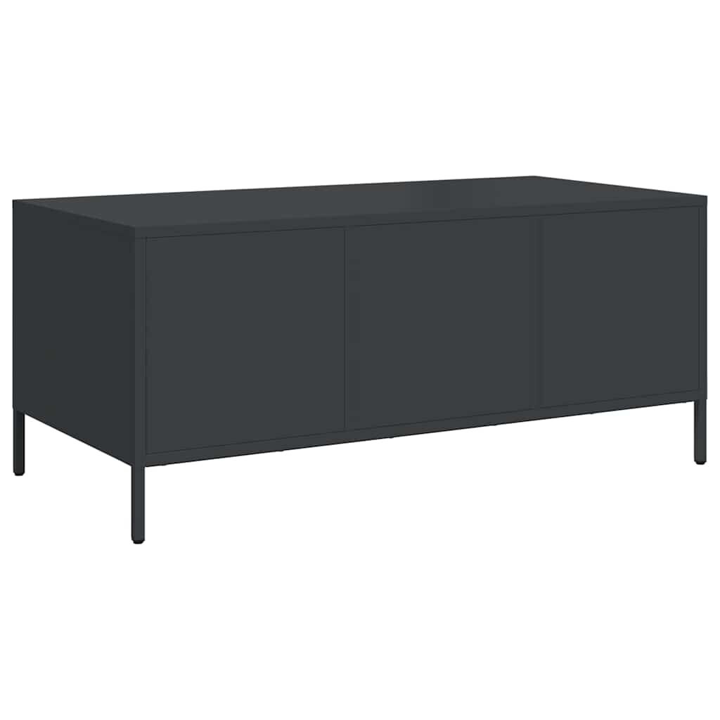 Industriële Salontafel Staal Zwart - 61% Korting