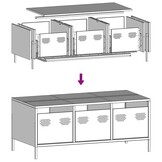 Industriële Salontafel Staal Zwart - 61% Korting