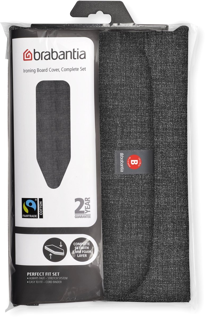 Strijkplankhoes 124x38cm Fairtrade Katoen Denim Black | -73%
