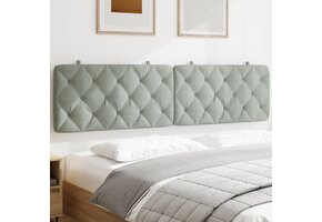 vidaXL Hoofdbordkussen 200 cm Velvet Lichtgrijs - 67% Korting
