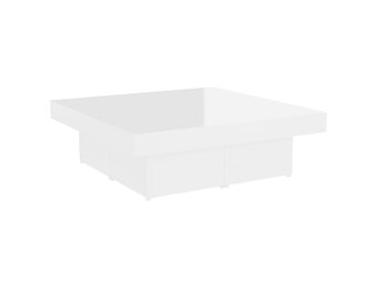 vidaXL Salontafel Hoogglans Wit 90x90x28 cm - 72% Korting!