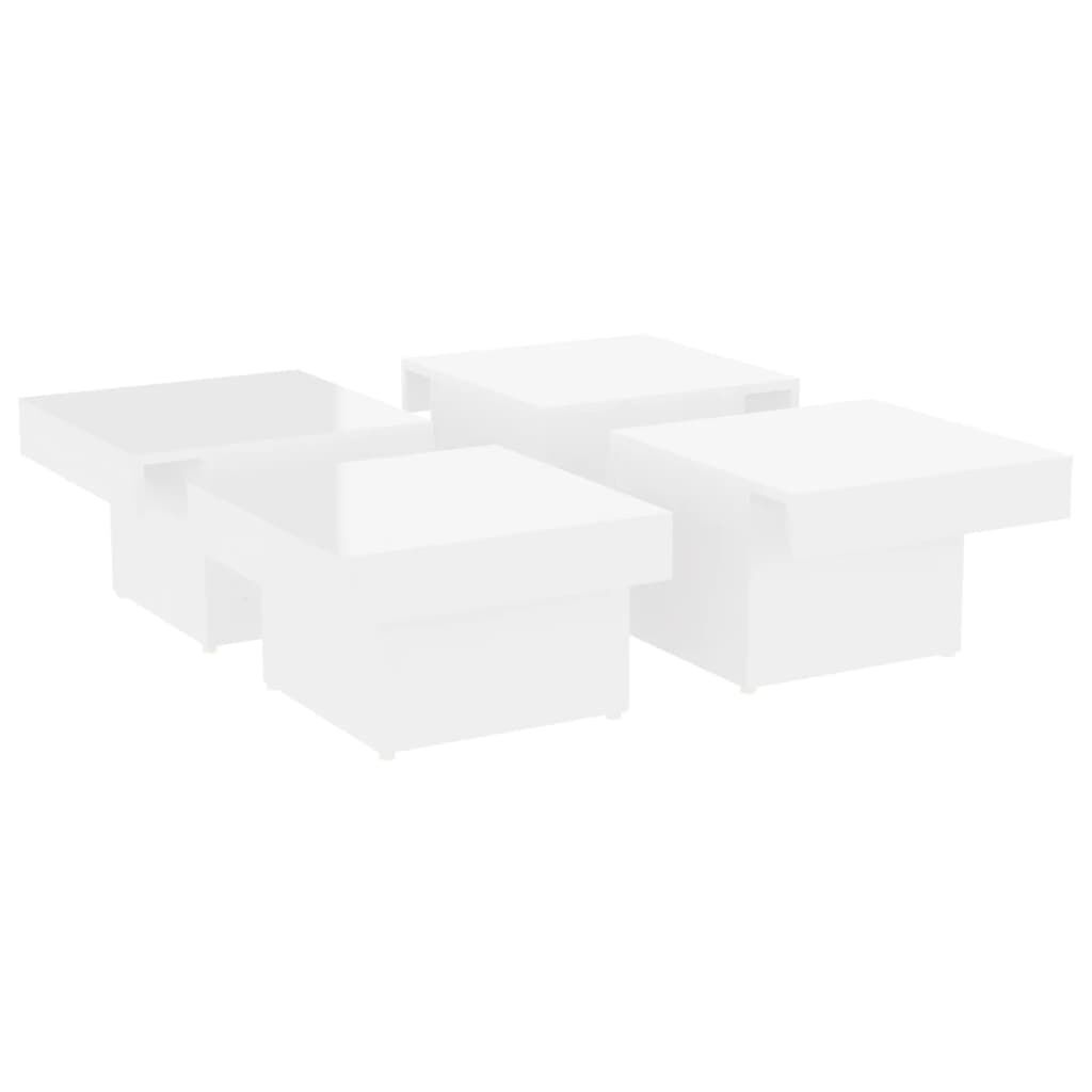 vidaXL Salontafel Hoogglans Wit 90x90x28 cm - 72% Korting!