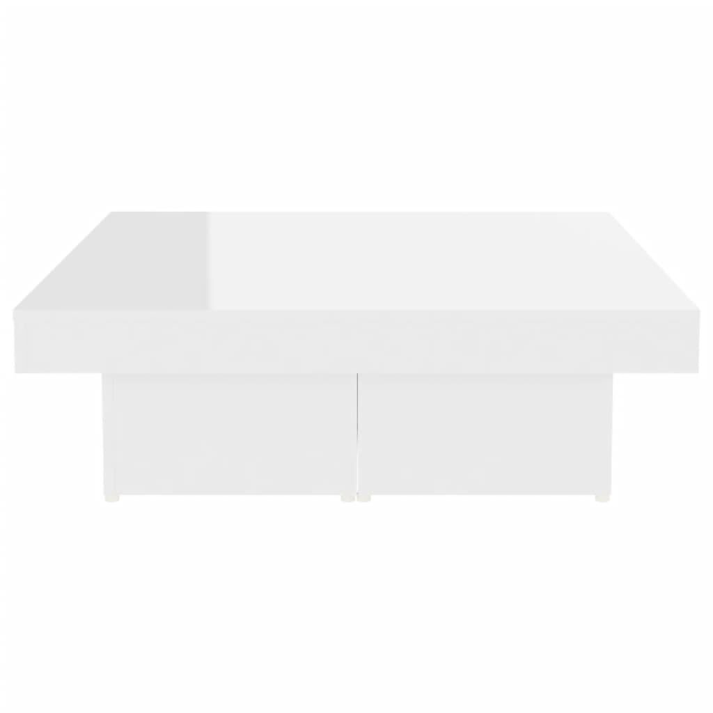 vidaXL Salontafel Hoogglans Wit 90x90x28 cm - 72% Korting!