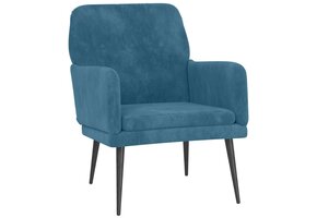 vidaXL Fauteuil Blauw Fluweel - 52% Korting!