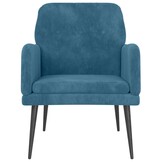 vidaXL Fauteuil Blauw Fluweel - 46% Korting