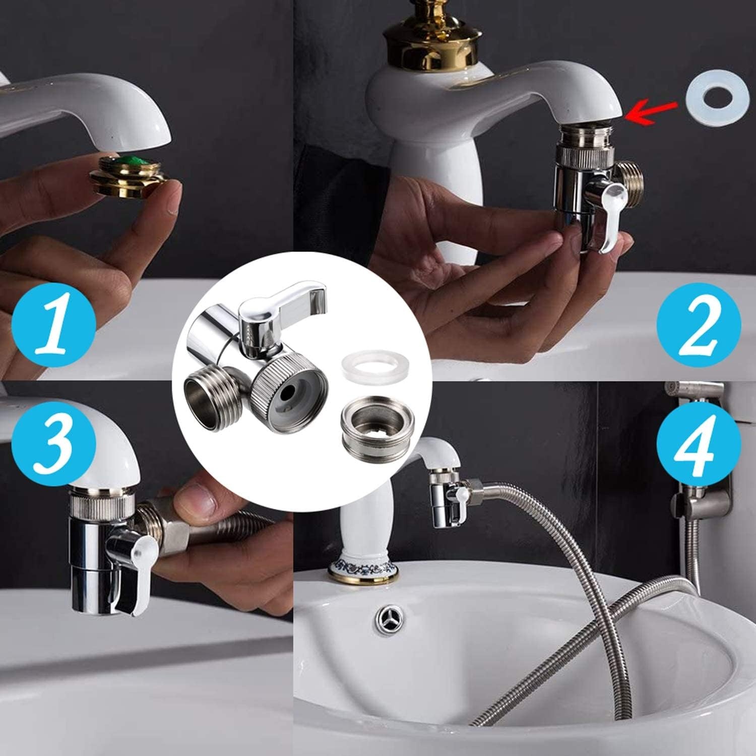 Handdouche Bidet Set RVS met 3-weg Kraan - 50% Korting!
