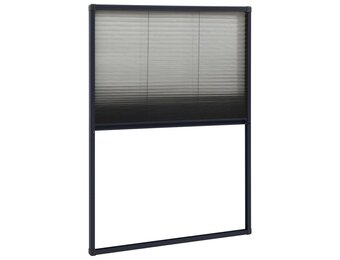Plissé raamhor 80x120 cm Antraciet - Insectenwering