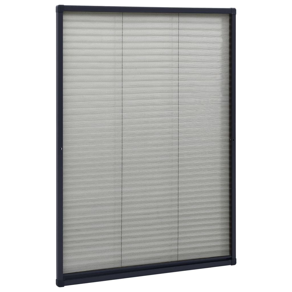 Plissé raamhor 80x120 cm Antraciet - Insectenwering
