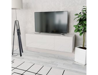 Hoogglans Witte TV-kast | 120x40x34 cm | 58% Korting