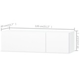 Hoogglans Witte TV-kast | 120x40x34 cm | 58% Korting