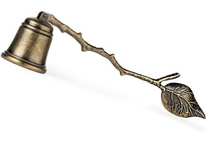 Antieke Gouden Kaarsenblusser 20cm met Bladmotief - 58% Korting