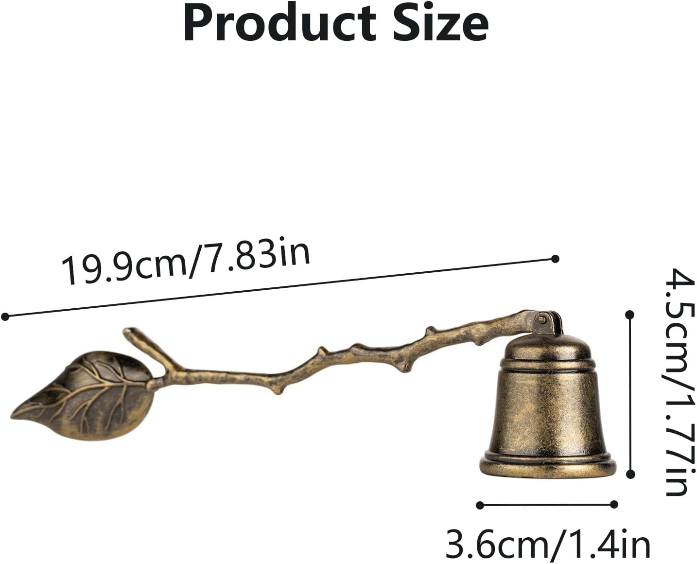 Vintage Kaarsenblusser Antiek Goud - Blad (47% Korting)