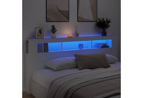 VidaXL Hoofdeinde Wit 220cm met LED (72% Korting)