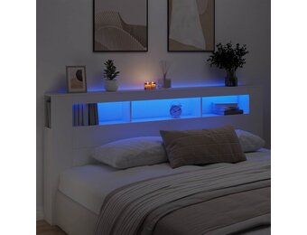 VidaXL Hoofdeinde Wit 220cm met LED (72% Korting)