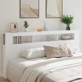 VidaXL Hoofdeinde Wit 220cm met LED (72% Korting)