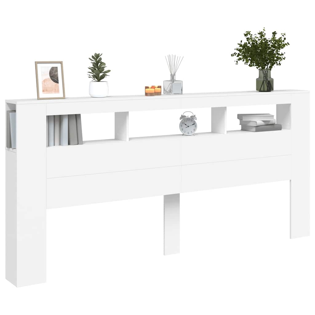 VidaXL Hoofdeinde Wit 220cm met LED (72% Korting)