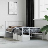 vidaXL Wit Metalen Bedframe 90x190 cm - 46% Korting!