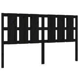 Hoofdbord Grenenhout Zwart 185,5x4x100 cm - 80% Korting!