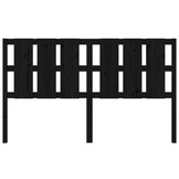 Hoofdbord Grenenhout Zwart 185,5x4x100 cm - 80% Korting!