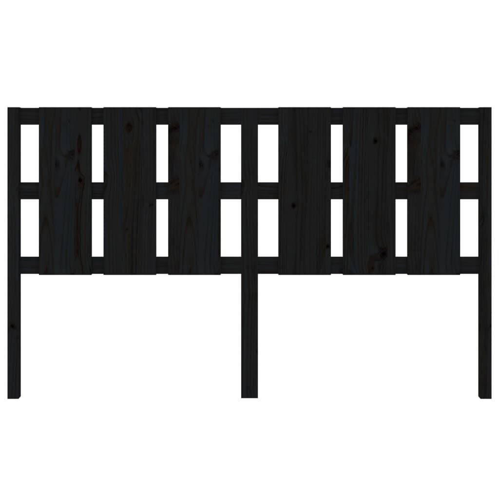 Hoofdbord Grenenhout Zwart 185,5x4x100 cm - 80% Korting!