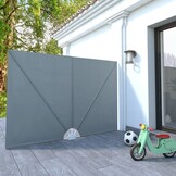 vidaXL Terrasscherm Inklapbaar 240x160cm Grijs - 63% Korting!