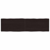 VidaXL Tafelblad Eikenhout Natuurlijke Rand 180x50cm Donkerbruin - 56% Korting!