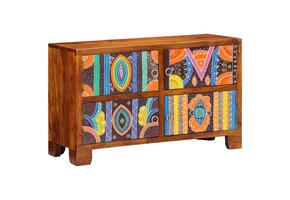VidaXL Schoenenkast Bruin 90x35x55cm (Massief Acaciahout) - 54% Korting