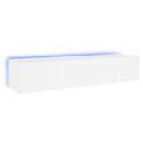 2x VidaXL TV-wandmeubel met LED 80x35x31cm Wit - 53% Korting!