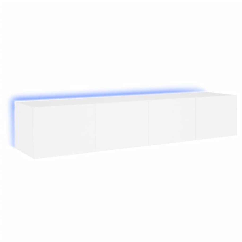 2x VidaXL TV-wandmeubel met LED 80x35x31cm Wit - 53% Korting!