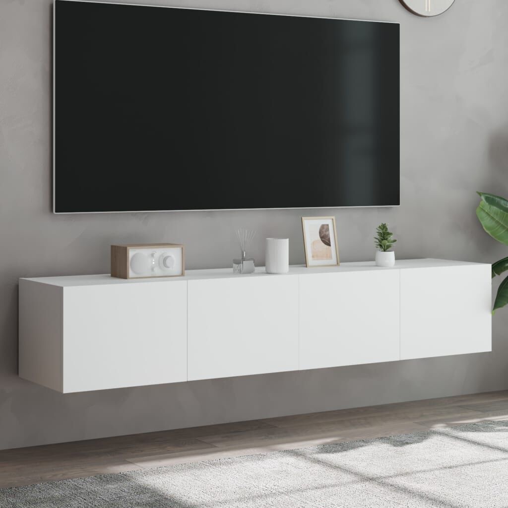 2x VidaXL TV-wandmeubel met LED 80x35x31cm Wit - 53% Korting!