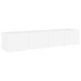 2x VidaXL TV-wandmeubel met LED 80x35x31cm Wit - 53% Korting!