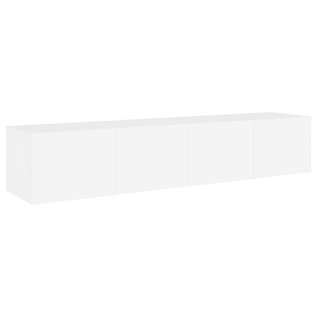 2x VidaXL TV-wandmeubel met LED 80x35x31cm Wit - 53% Korting!