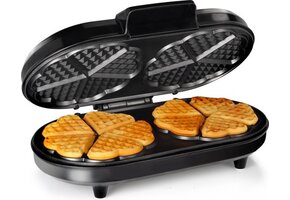 Wafelijzer 1200W - 10 Hartjes - Anti-aanbaklaag - 45% Korting!