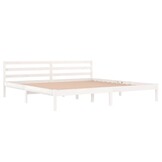 vidaXL Bedframe Grenenhout Wit 200x200 cm | 66% Korting